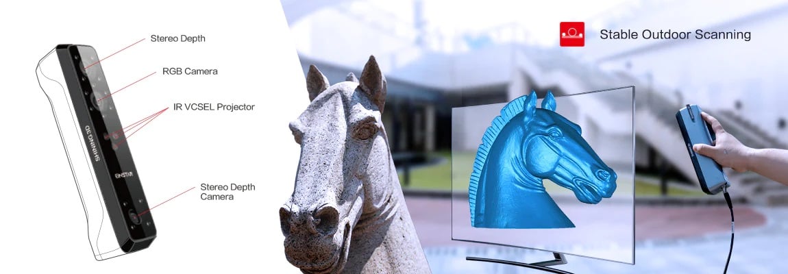 Shining 3D Einstar 3D Scanner Stable outdoor scanning